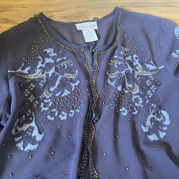 Beautiful beaded and embroidered soft surroundings shall - Picture 4 of 5